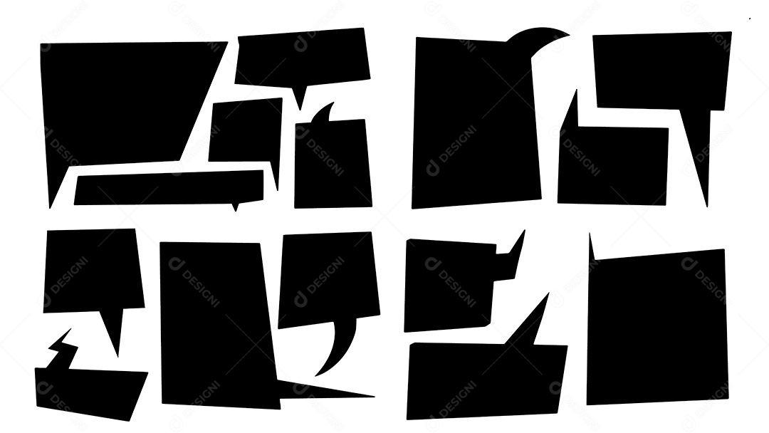 Elementos Vetoriais Balão de Texto EPS Editável