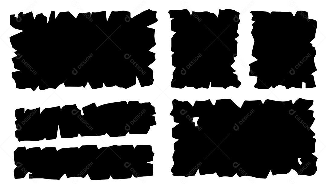 Elementos Vetoriais Silhueta de Papel Rasgado EPS