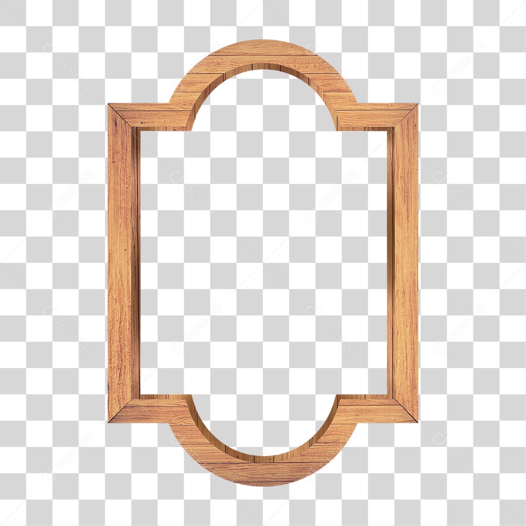 Quadro de Madeira PNG Transparente