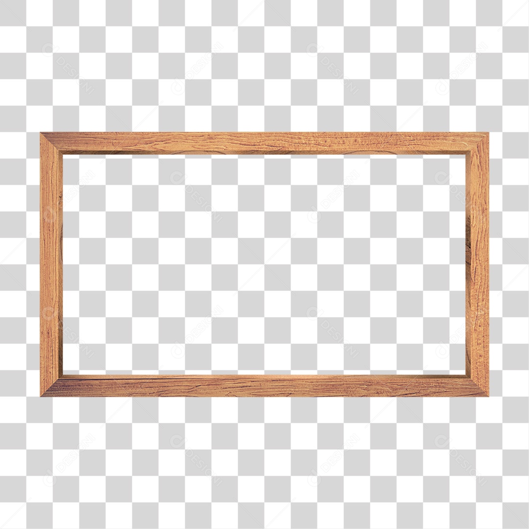Quadro de Madeira PNG Transparente