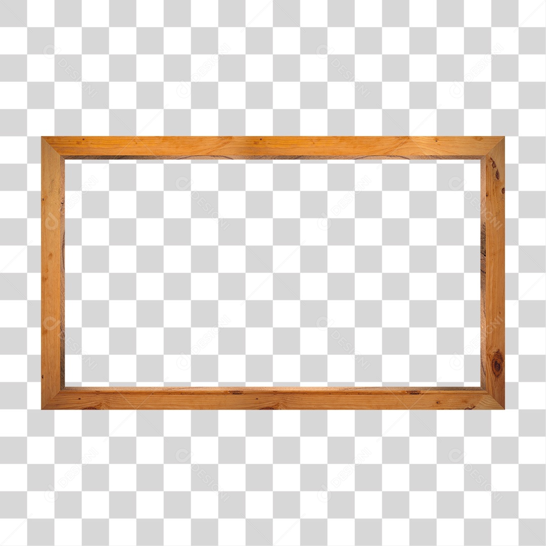 Quadro de Madeira PNG Transparente
