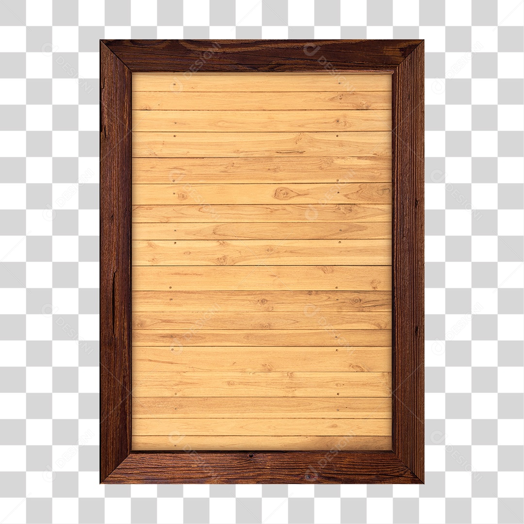 Quadro de Madeira PNG Transparente