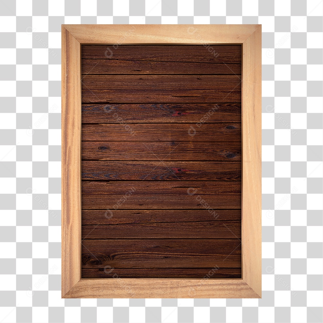 Quadro de Madeira PNG Transparente