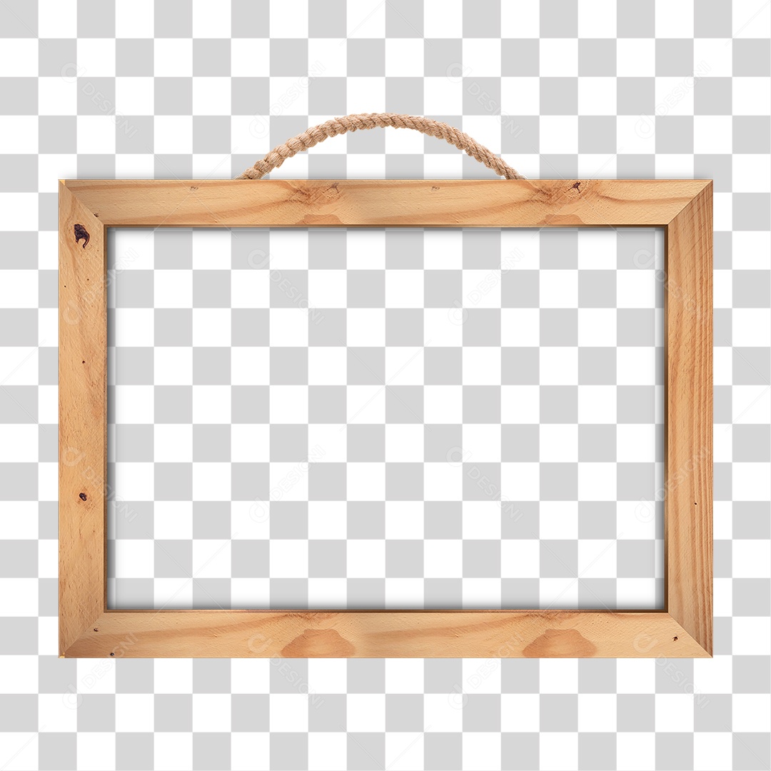 Quadro de Madeira PNG Transparente