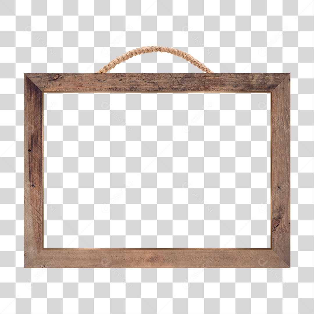 Quadro de Madeira PNG Transparente