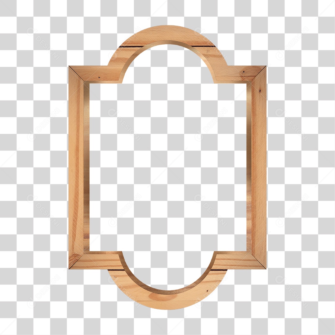 Quadro de Madeira PNG Transparente