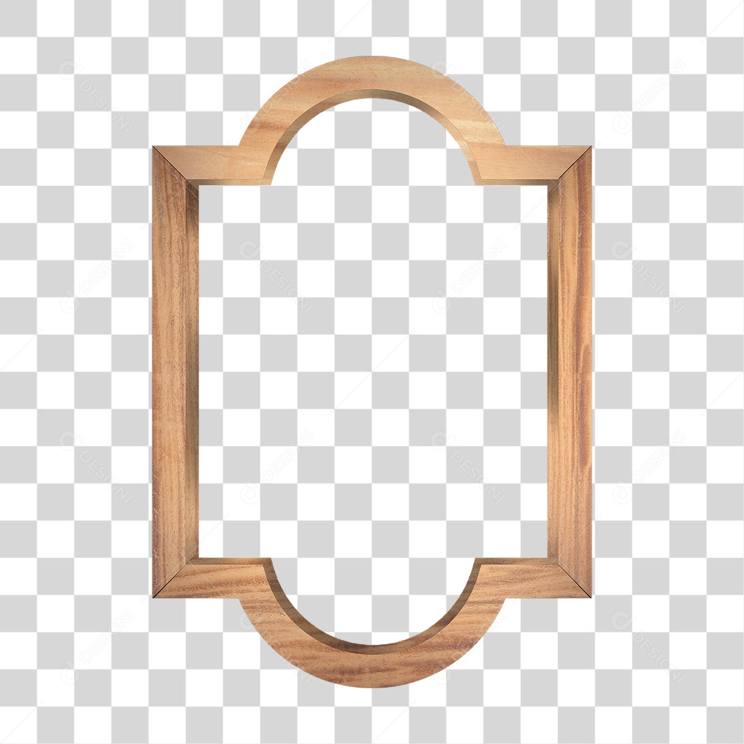 Quadro de Madeira PNG Transparente