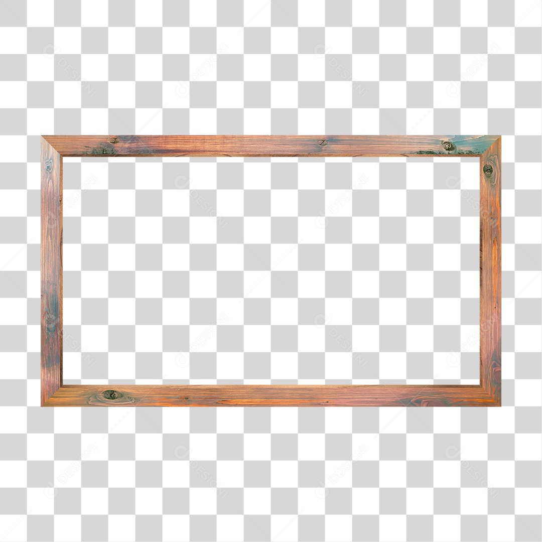 Quadro de Madeira PNG Transparente