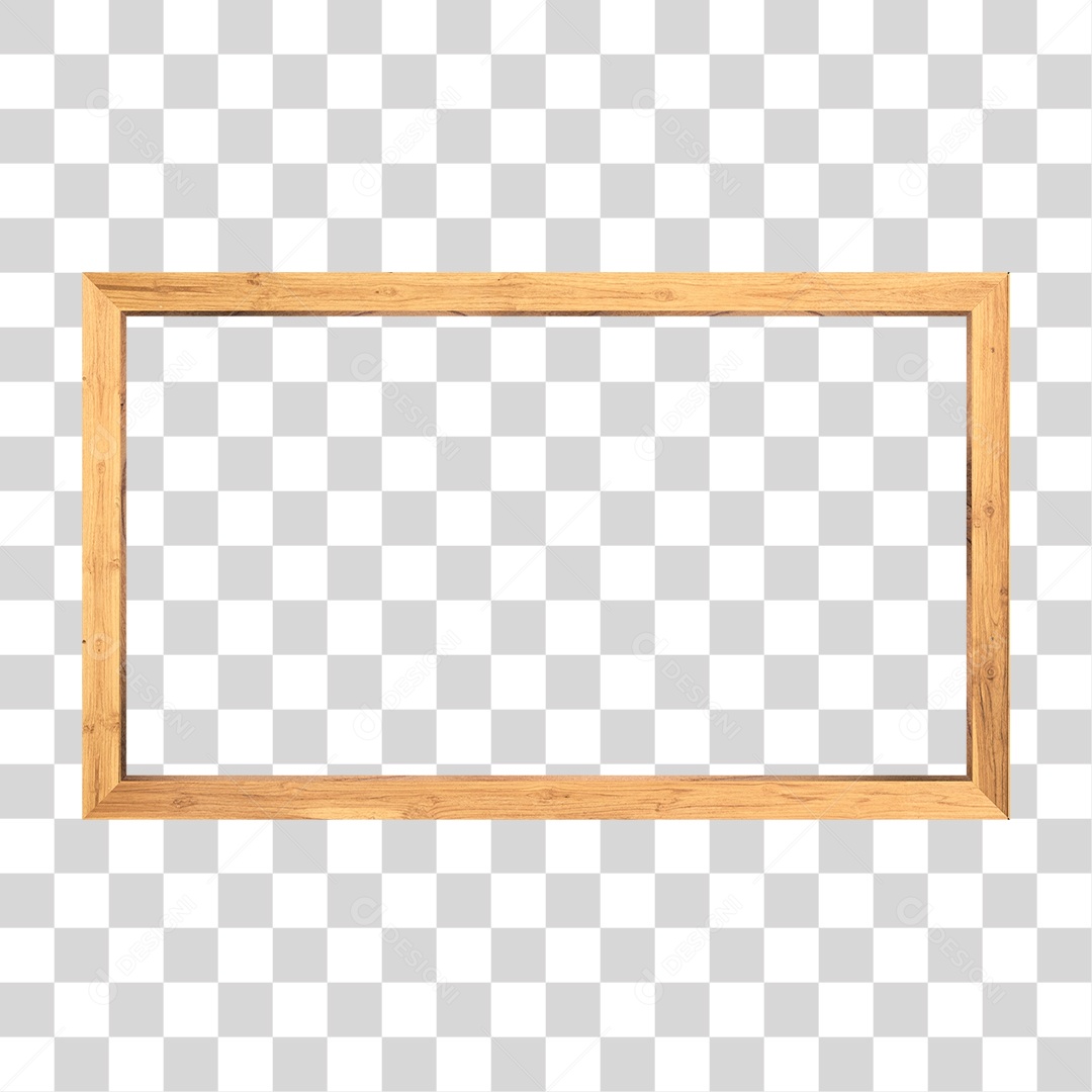 Quadro de Madeira PNG Transparente