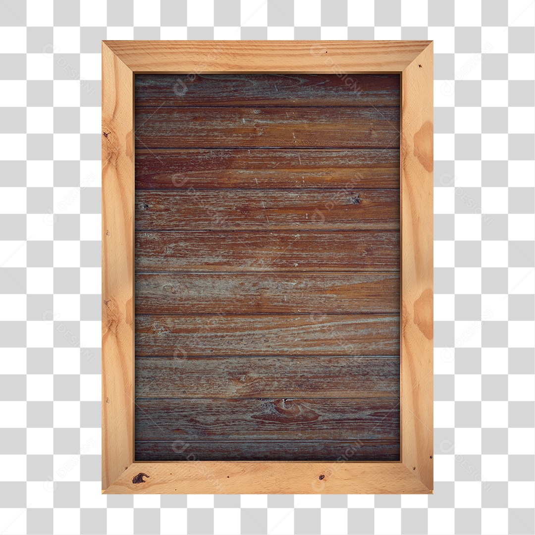 Quadro de Madeira PNG Transparente