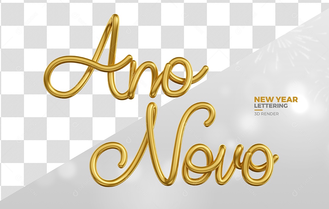 Texto 3D Para Composição Ano Novo PSD