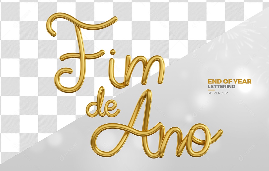 Texto 3D Para Composição Fim de Ano PSD