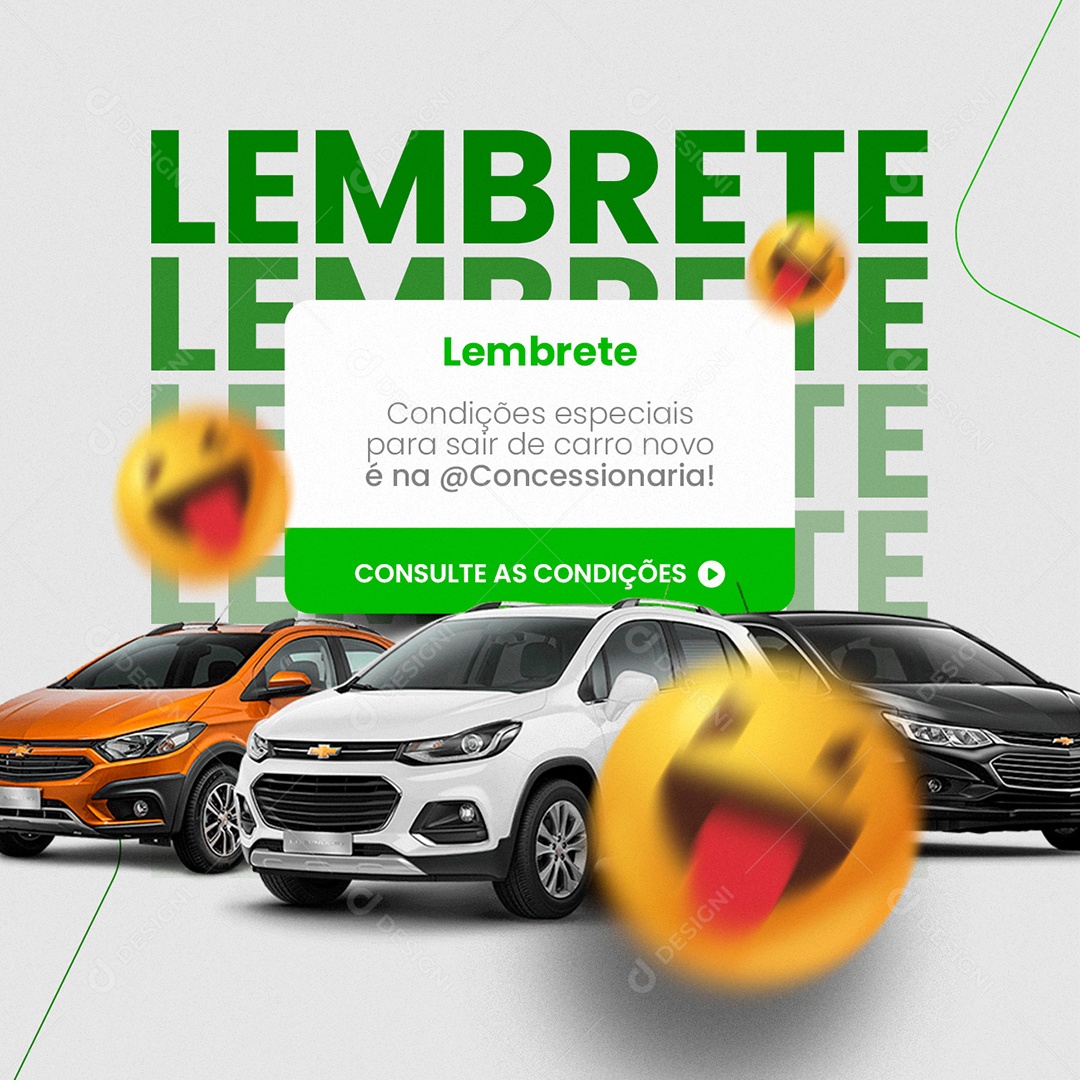 Reminder Special Conditions Social Media Concessionaire Editable PSD