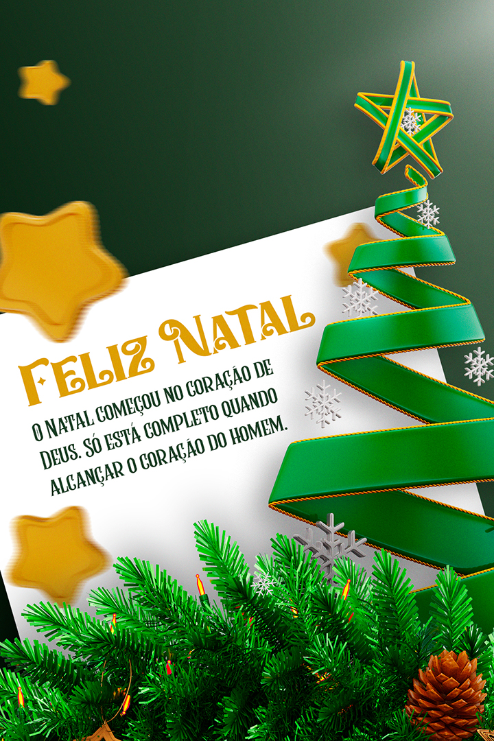 Cartão Natalino PSD Editável