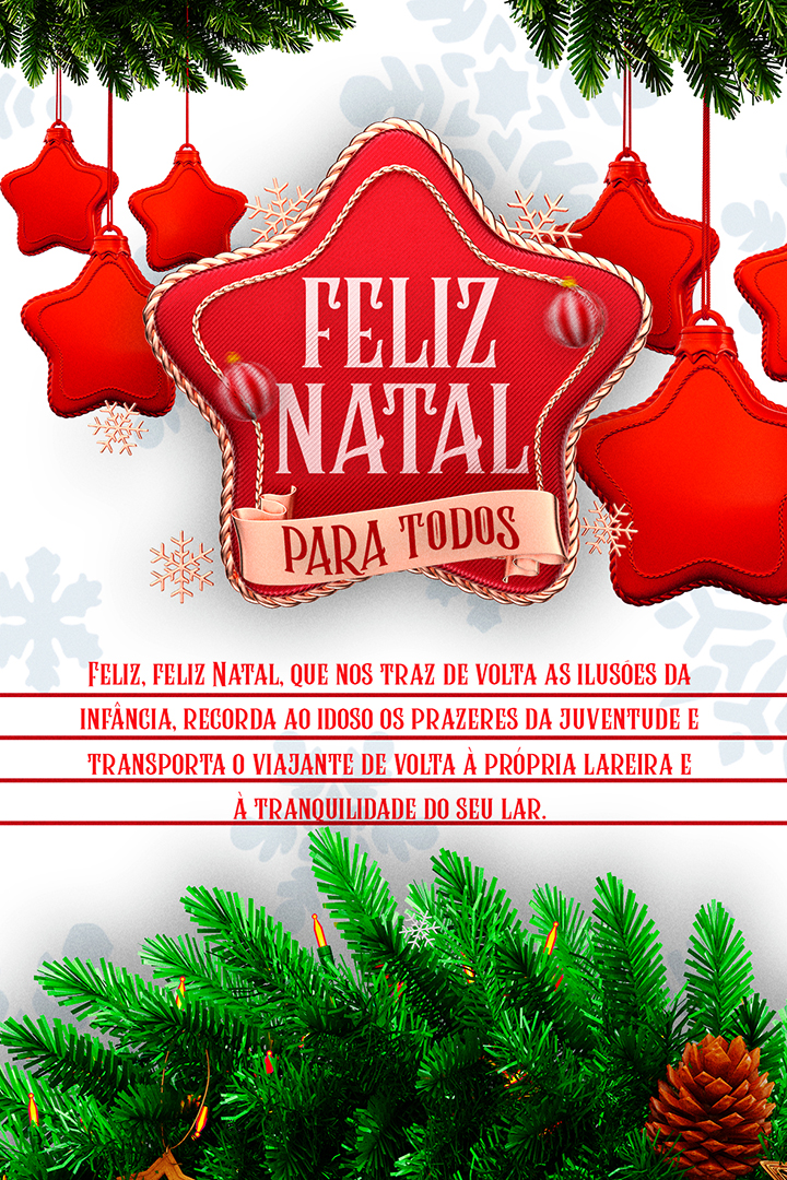 Cartão Natalino PSD Editável