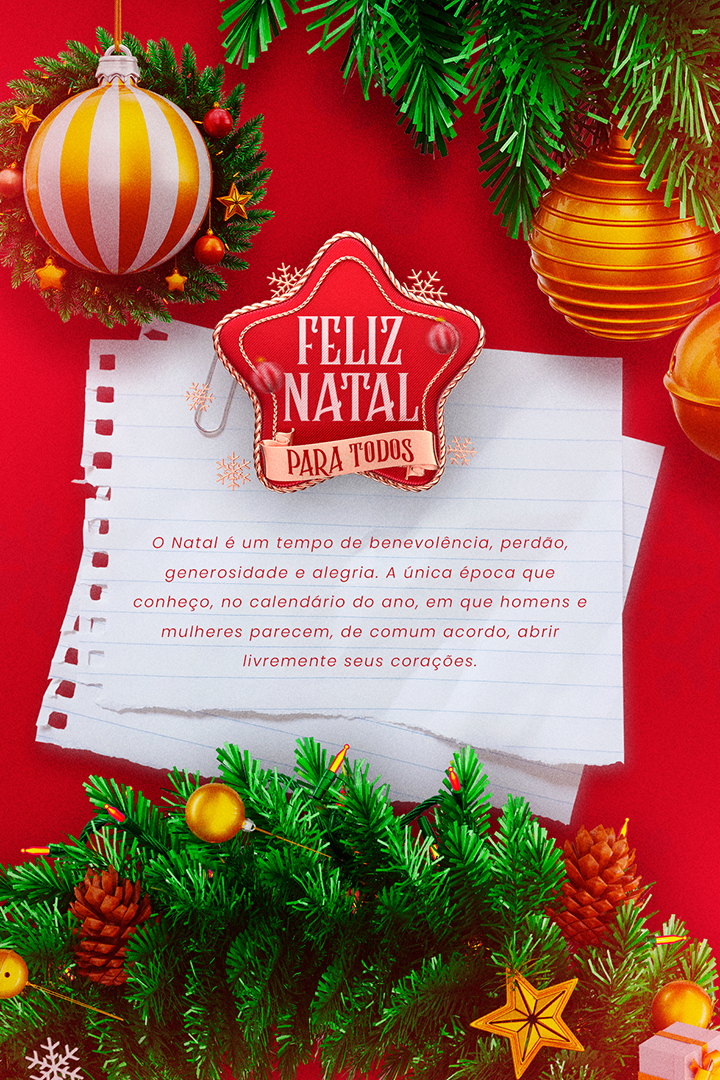 Cartão Natalino PSD Editável