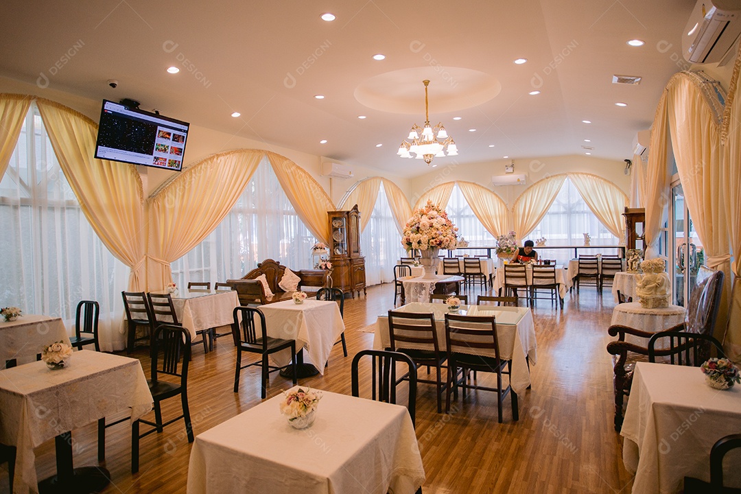 Salão decorado para festas e eventos