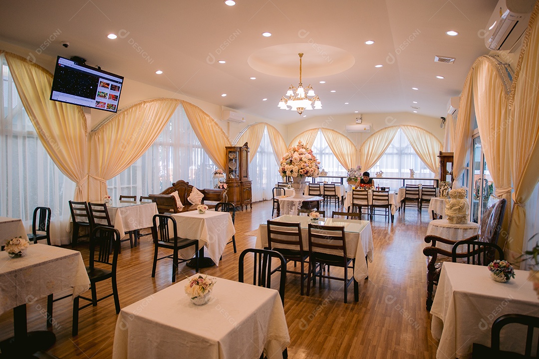 Salão decorado para festas e eventos