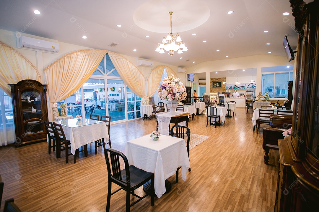 Salão decorado para festa ou eventos