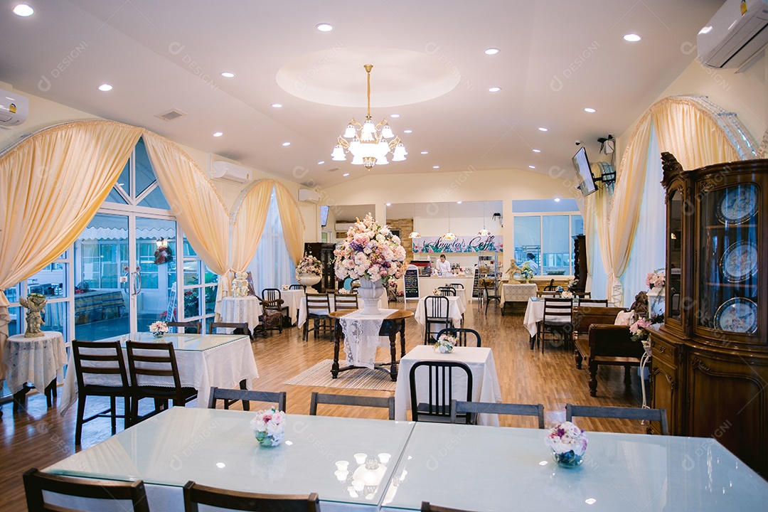 Salão decorado para festa ou eventos