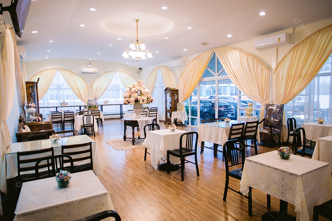 Salão decorado para festas ou eventos