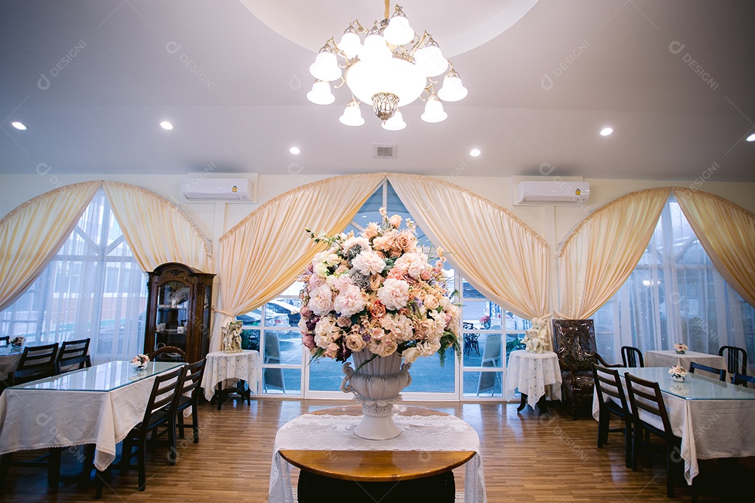 Salão decorado para festa ou eventos