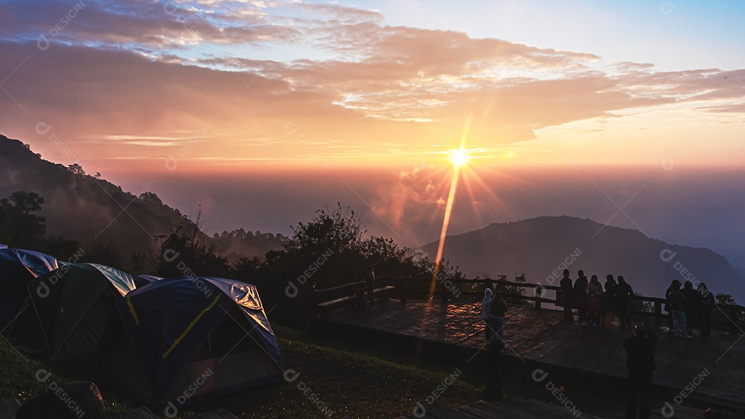 Belo nascer do sol Monson Viewpoint Doi Angkhang