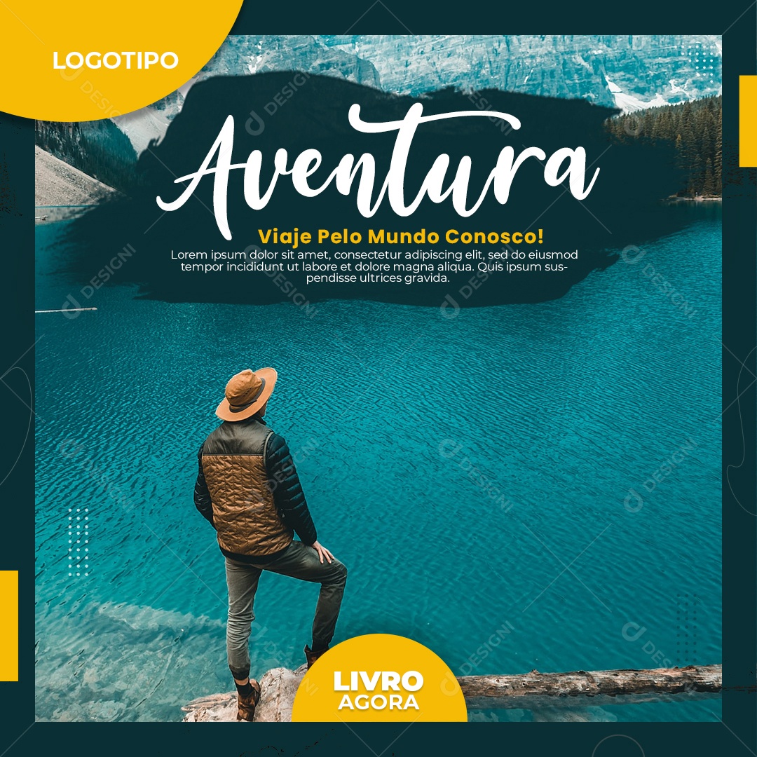 Agência de Viagens e Turismo Aventuras Social Media PSD Editável