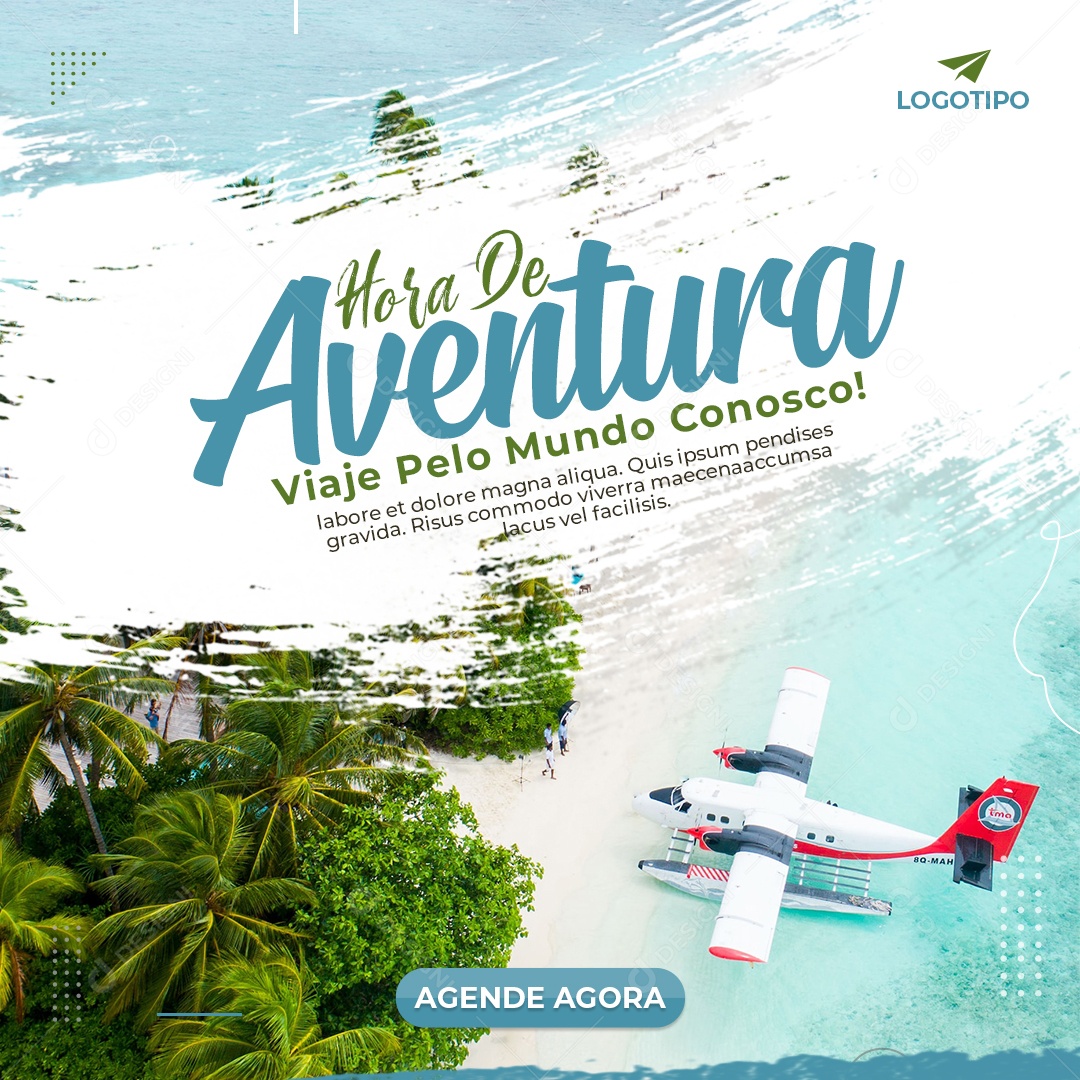 Excursões De Viagem De Aventura Destino De Sonho PSD Editável