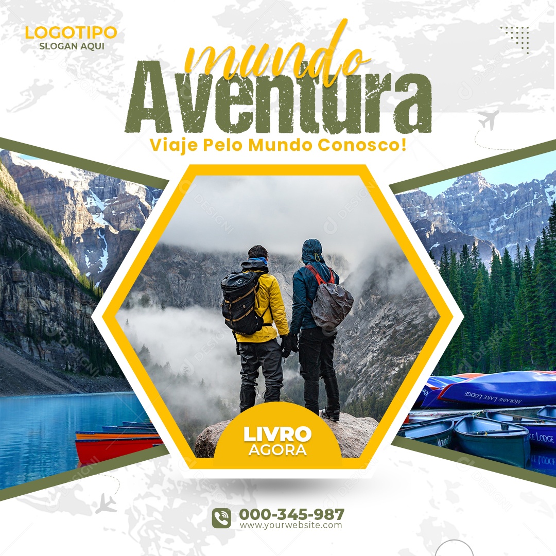 Férias de Sonho de Viagem de Aventura Férias e Passeios Social Media PSD