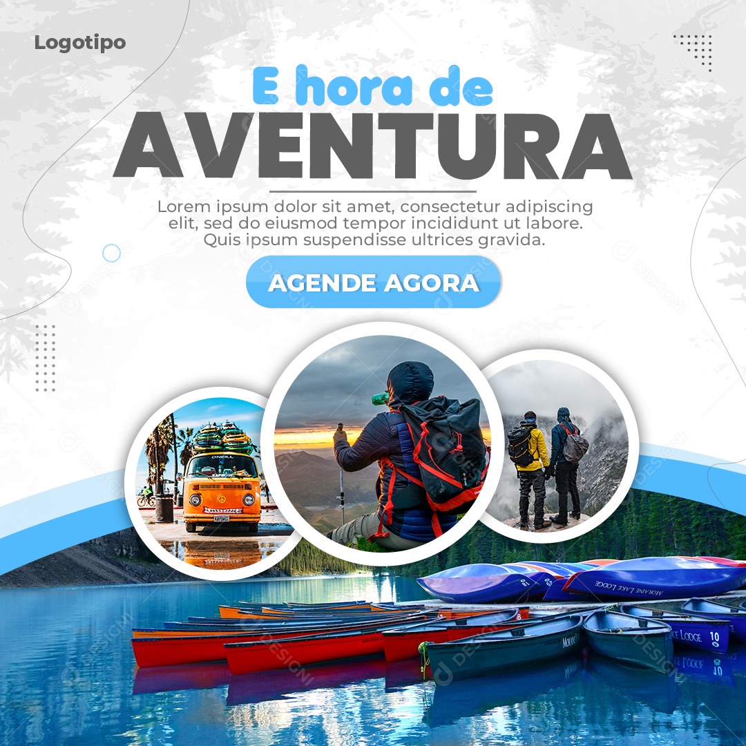Férias de Sonho de Viagem de Aventura Férias e Passeios Social Media PSD