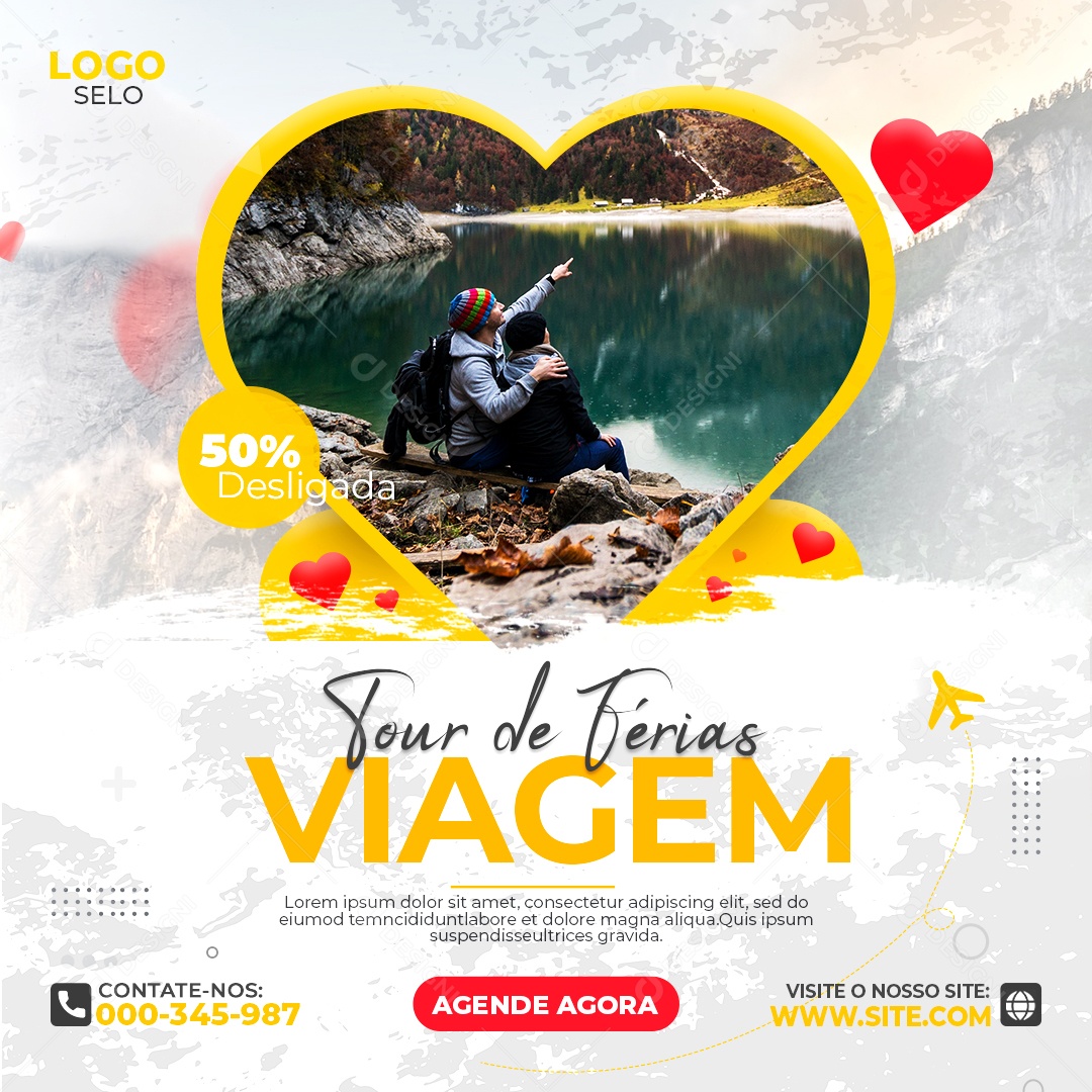 Social Media Agência de Viagens e Turismo PSD Editável