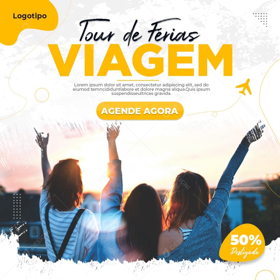 Social Media Agência de Viagens e Turismo PSD Editável
