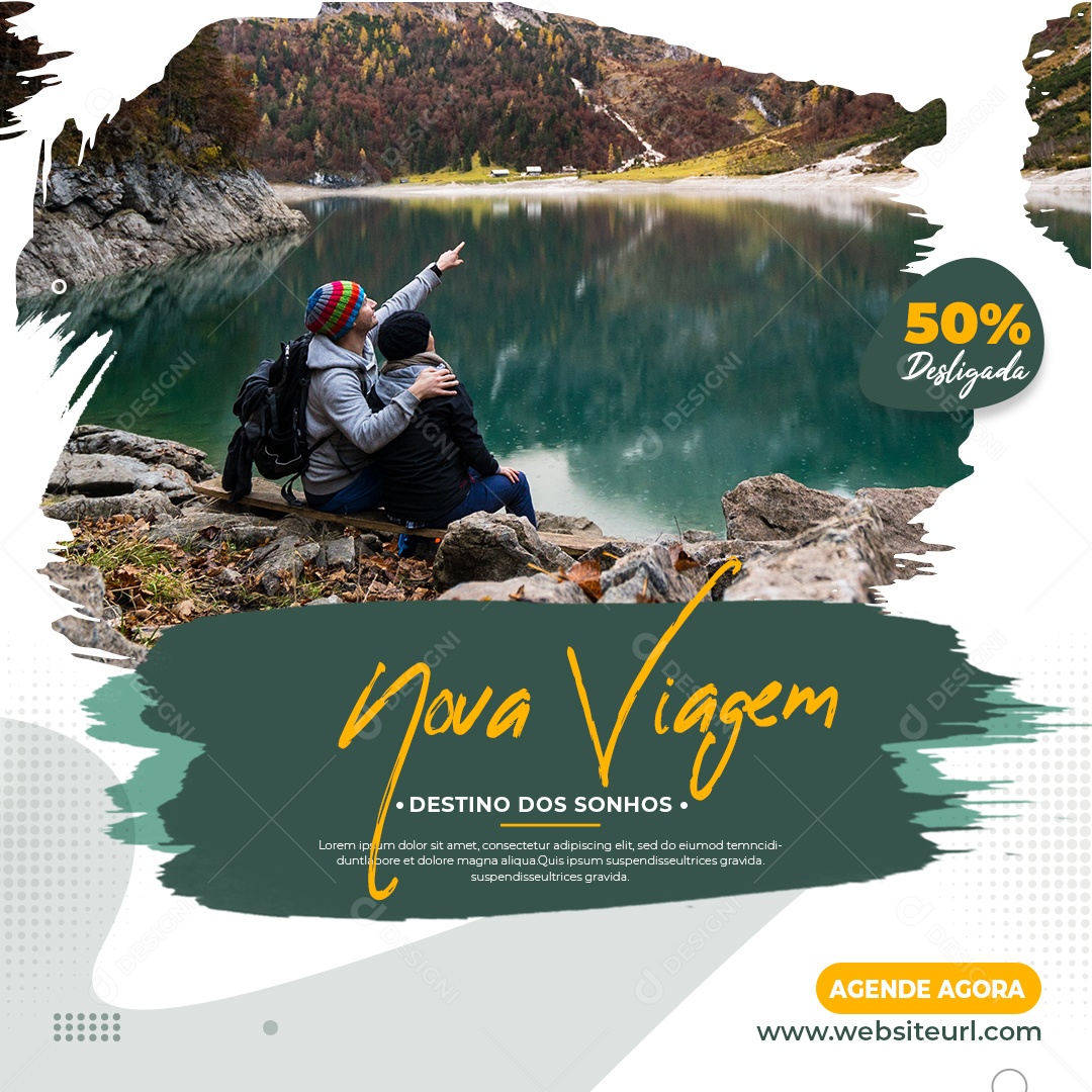 Agência de Viagens e Turismo Aventuras Social Media PSD Editável