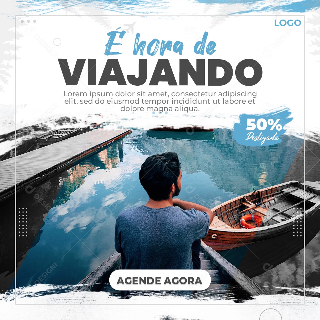 Agência de Viagens e Turismo Social Media PSD Editável