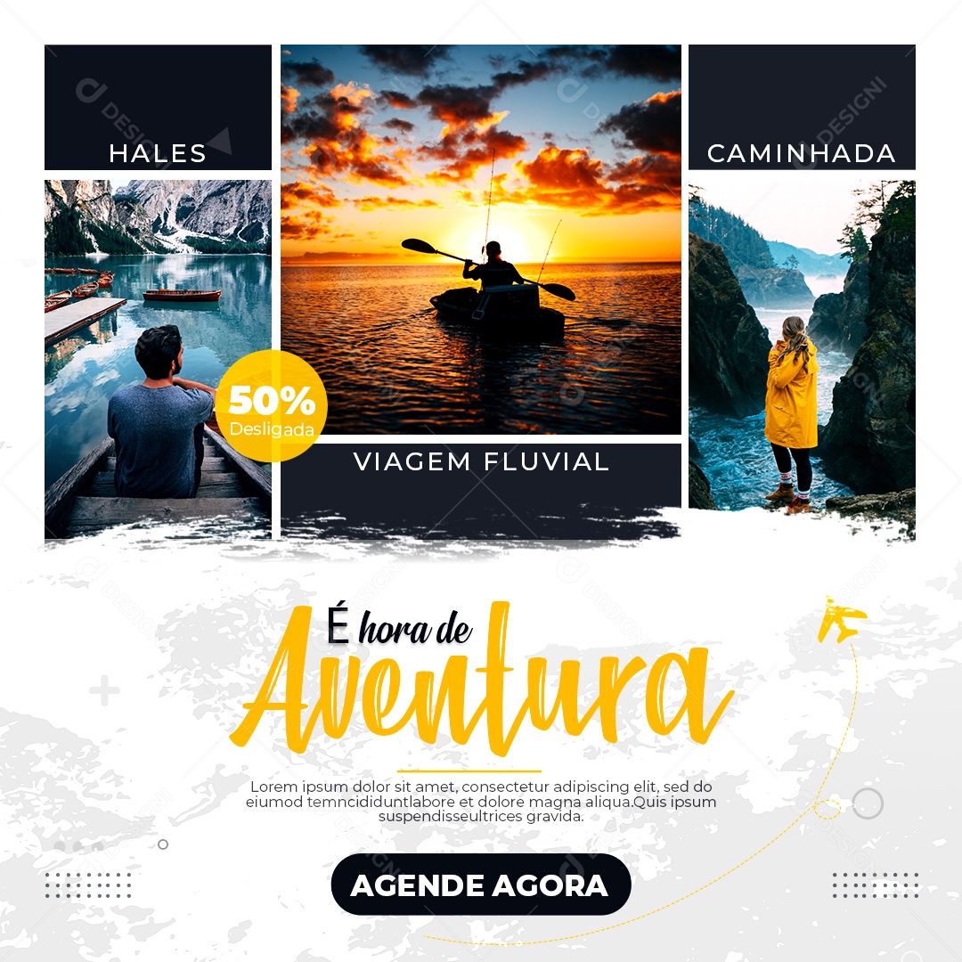 Social Media Agência de Viagens e Turismo PSD Editável