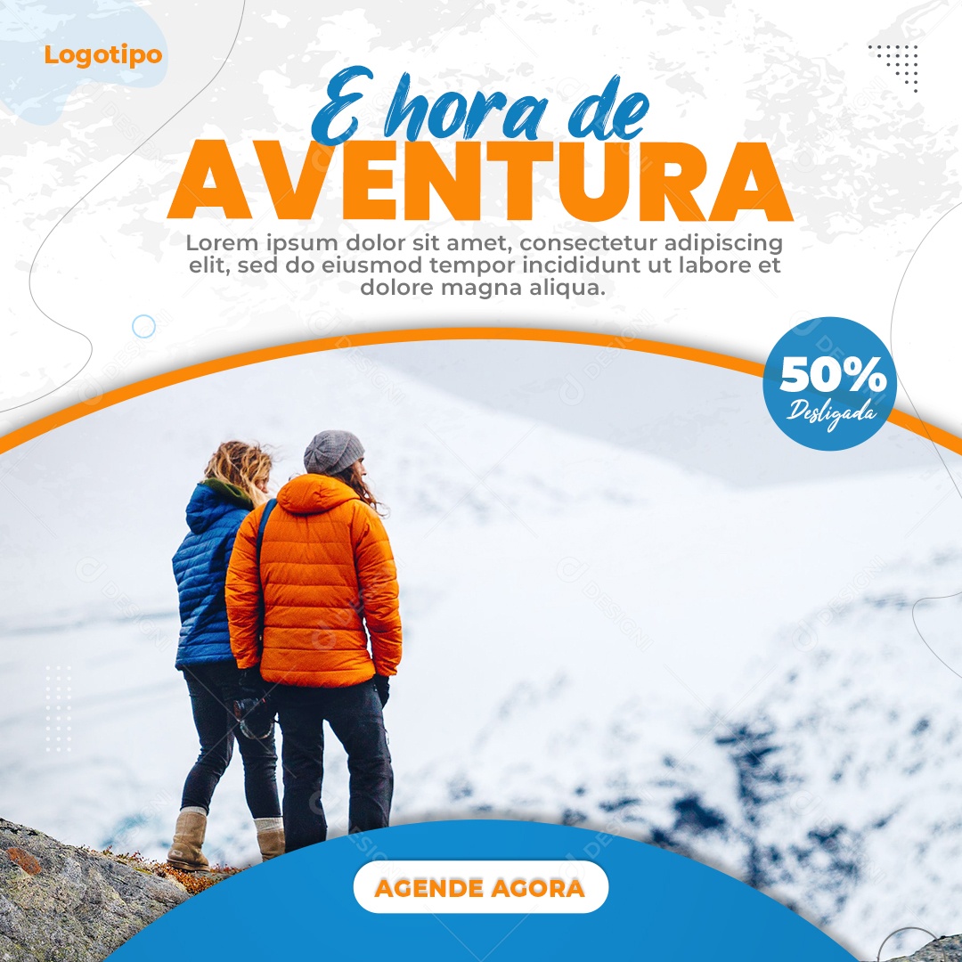 Viagem Aventura Sonho Férias e Passeios Social Media PSD Editável