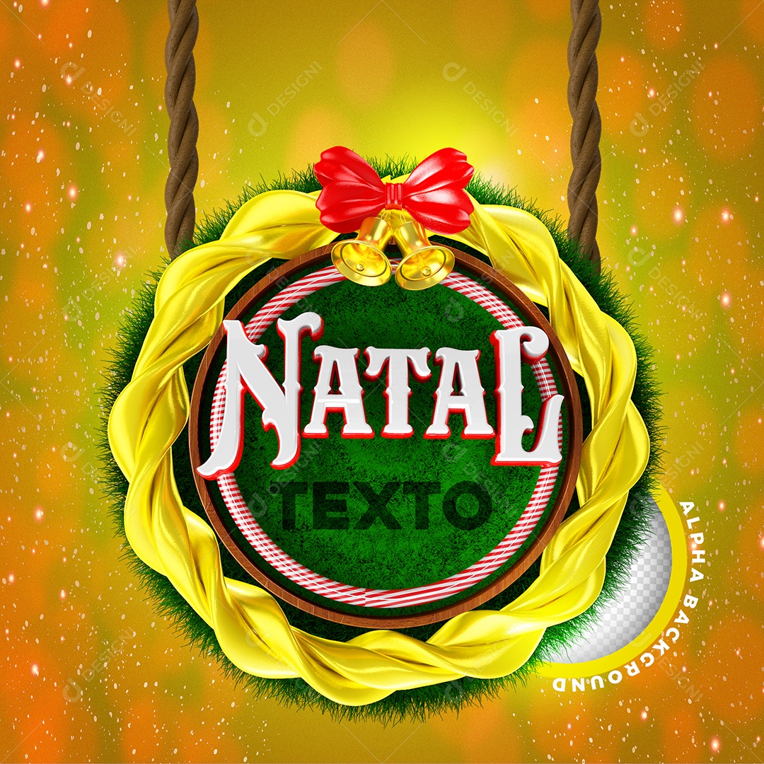 Selo 3D Para Composição Natal PSD