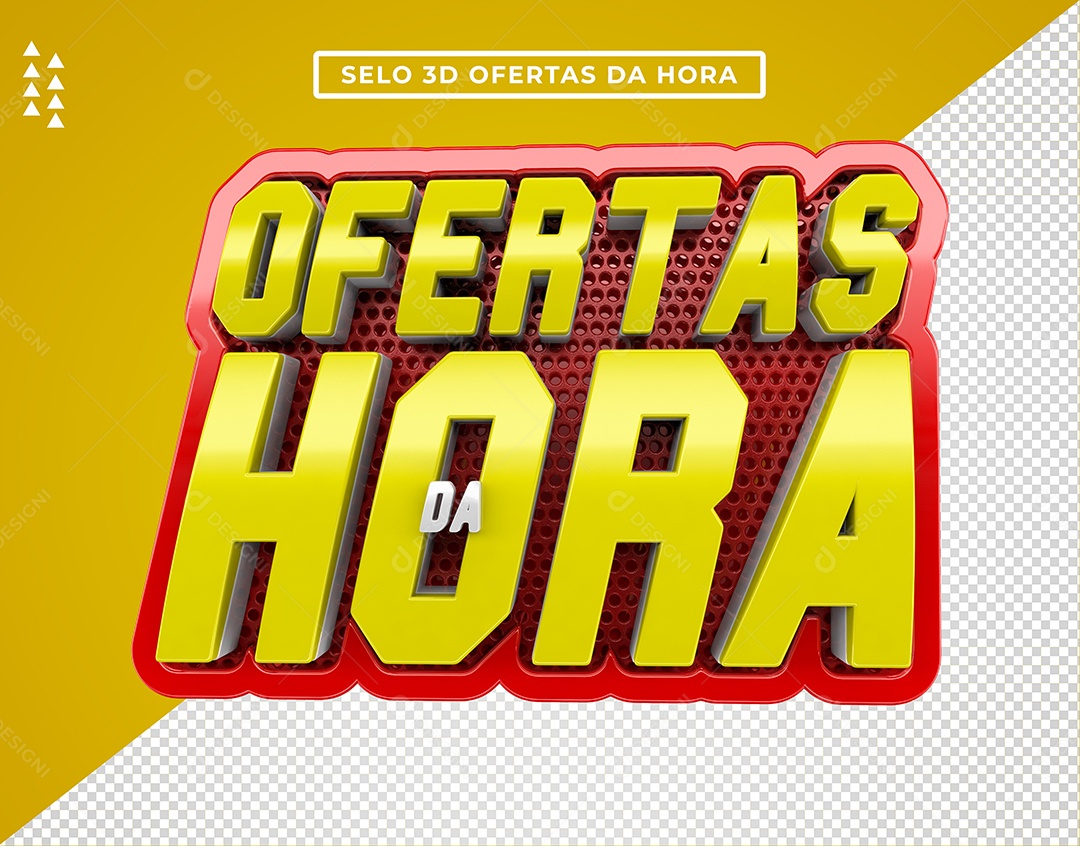 Selo 3D Para Composição Ofertas da Hora PSD