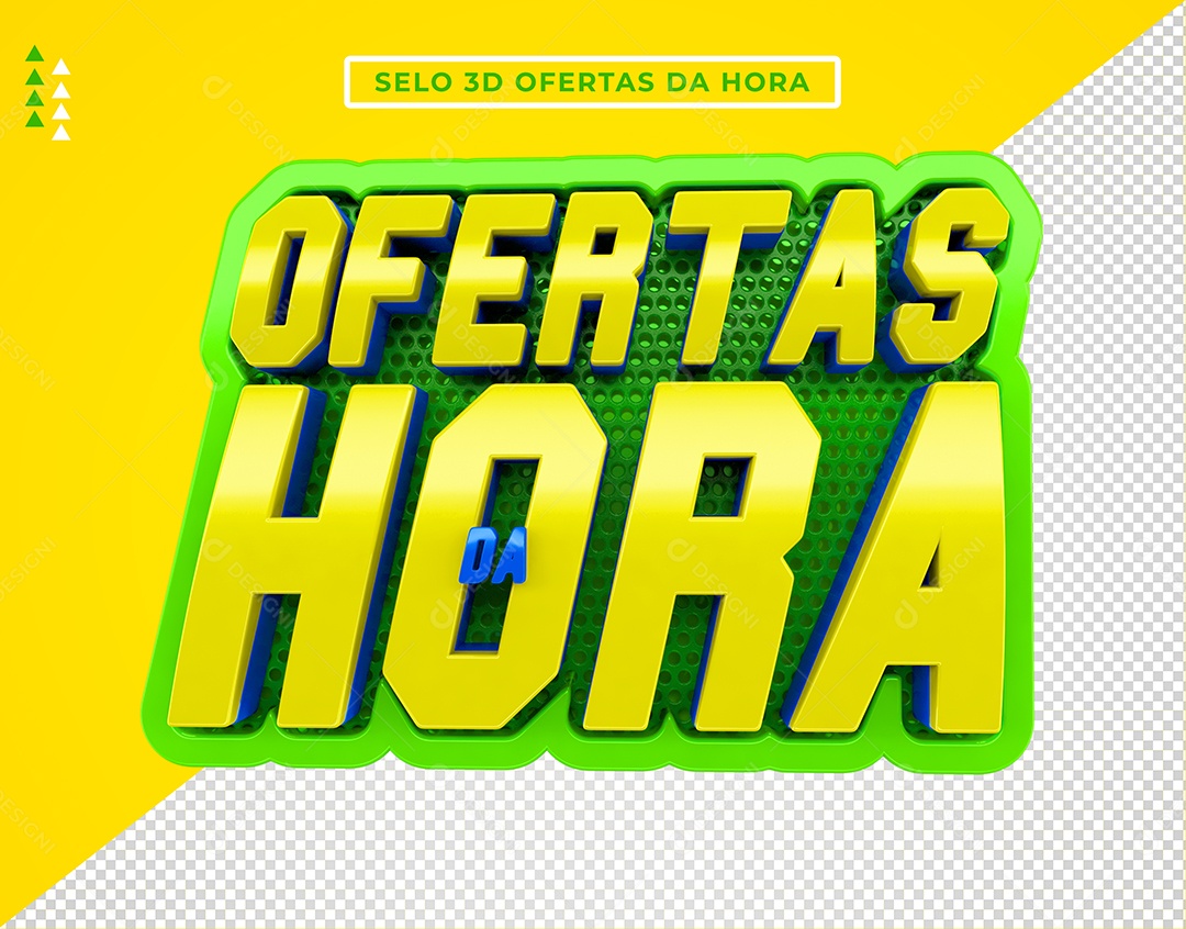 Selo 3D Para Composição Ofertas da Hora PSD