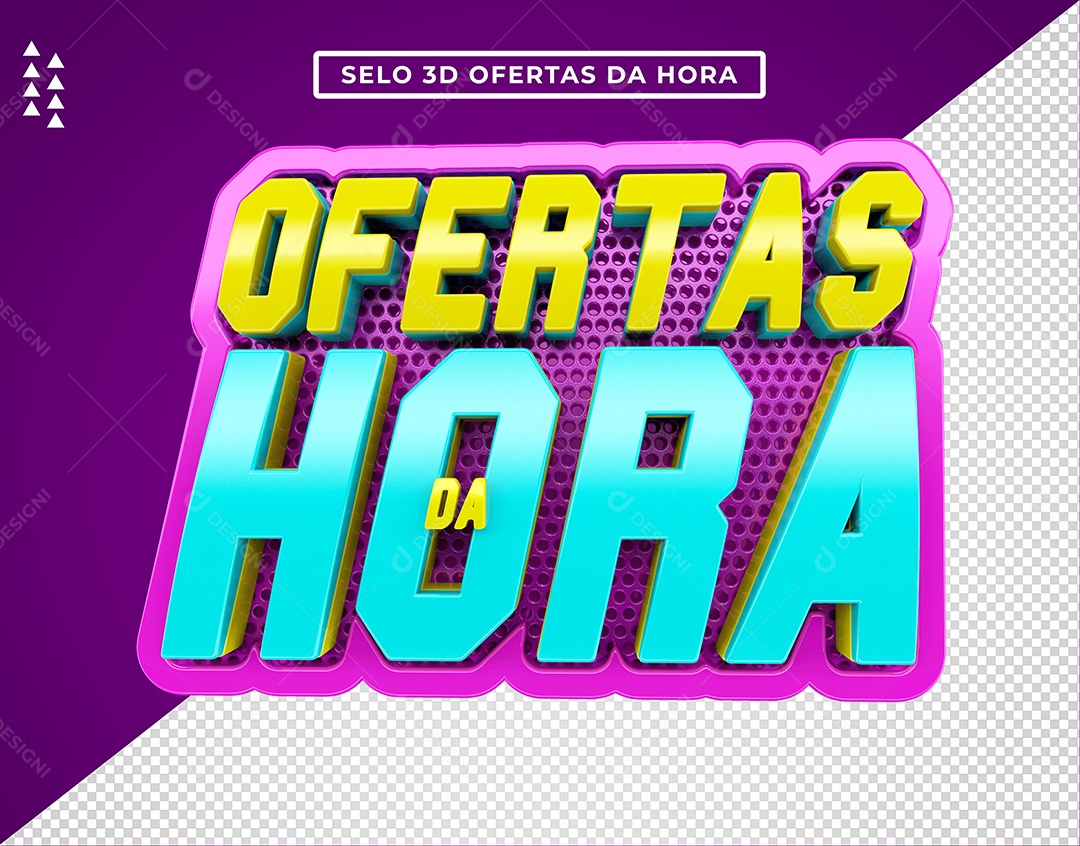 Selo 3D Para Composição Ofertas da Hora PSD