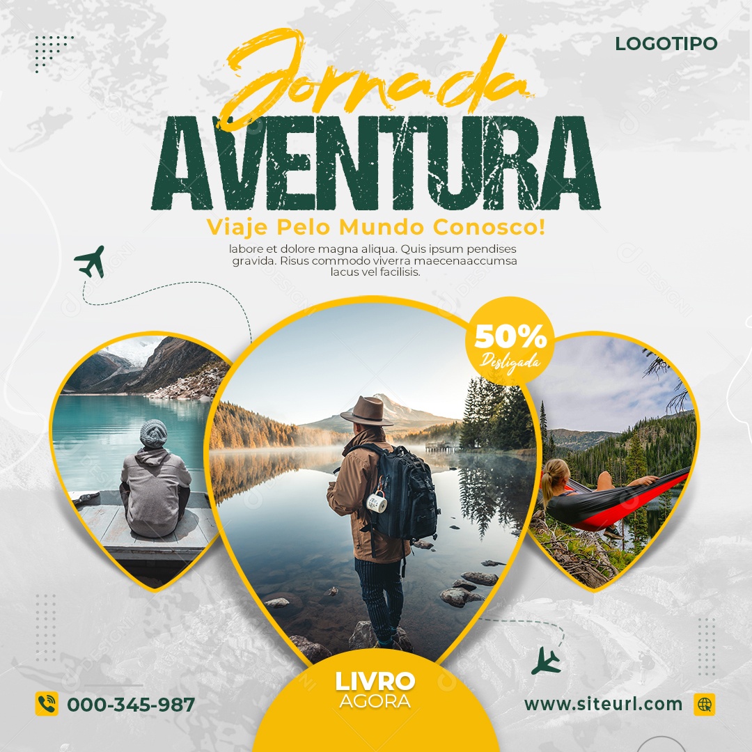 Viagens De Aventura E Passeios Social Media PSD Editável