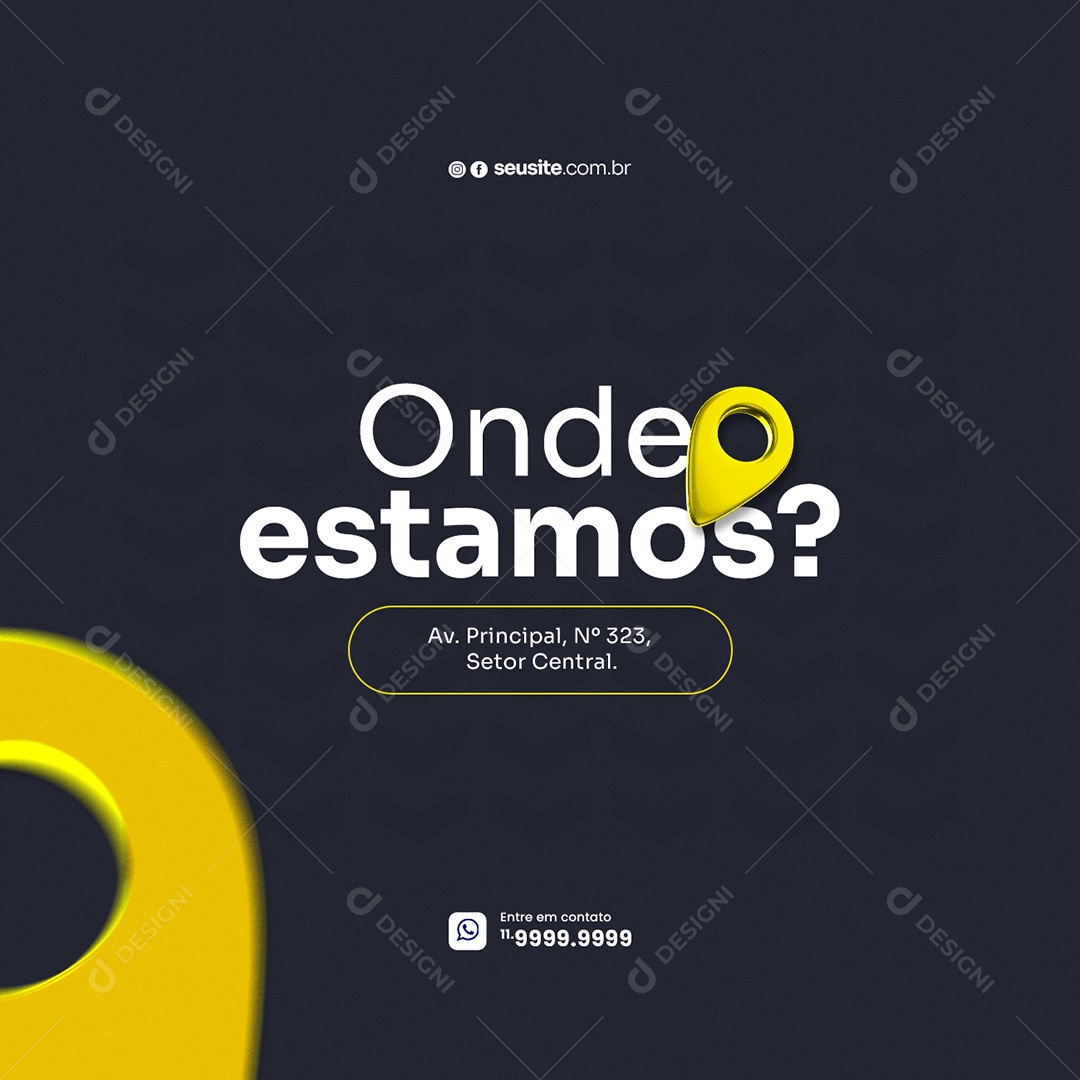 Onde Estamos Vidraçaria Social Media PSD Editável