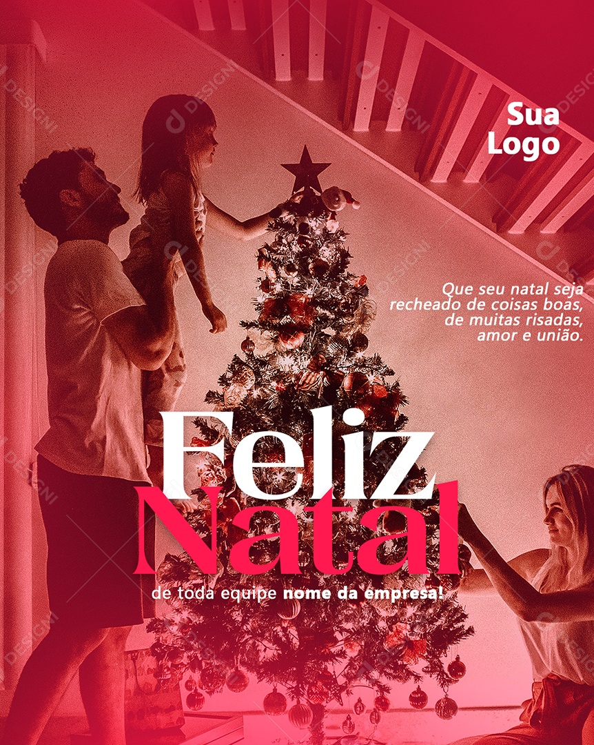 Que Seu Natal Seja Recheado de Coisas Boas Feliz Natal Social Media PSD Editável