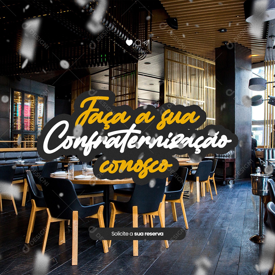 Faça a Sua Confraternização Conosco Social Media PSD Editável