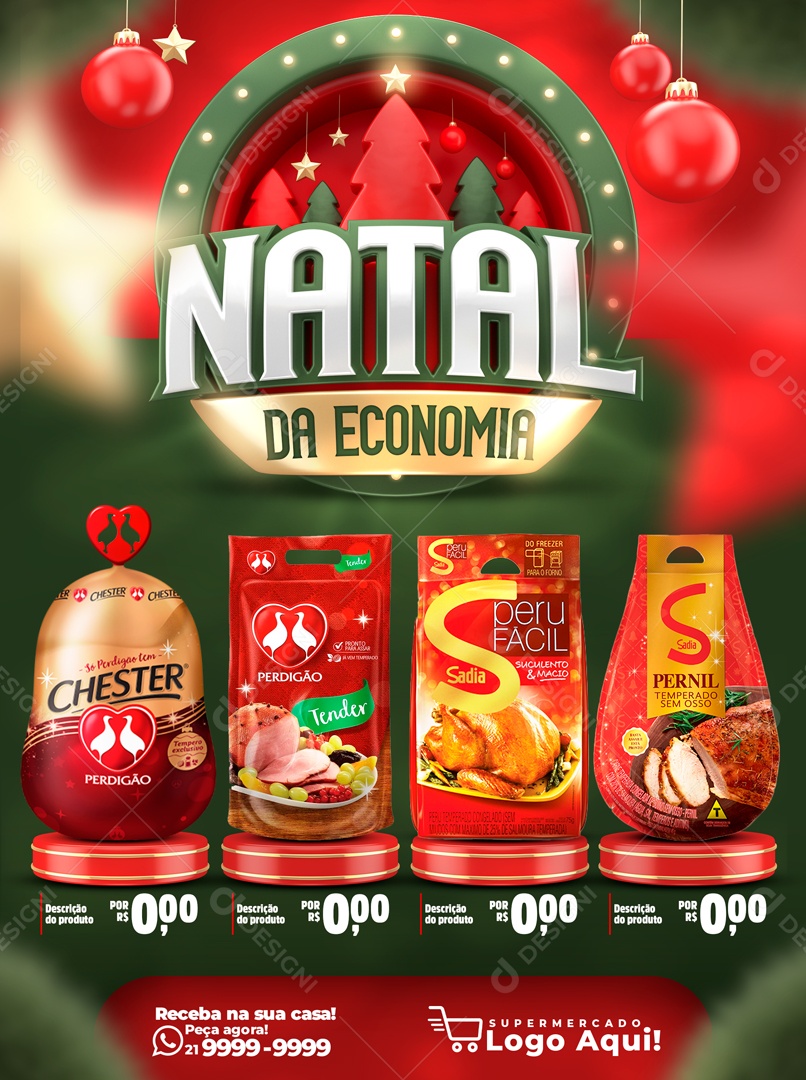 Encarte Natal da Economia Venha Conferir Social Media PSD Editável