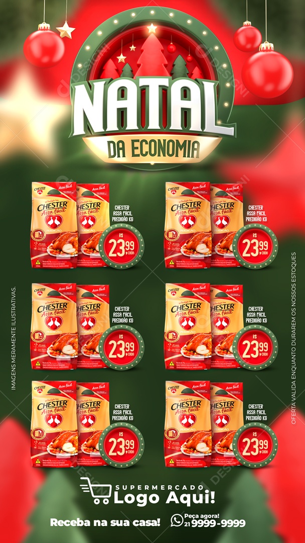 Story Encarte Natal da Economia Social Media PSD Editável