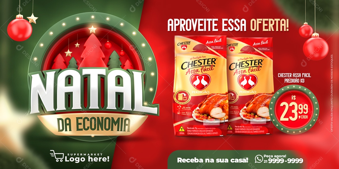 Banner Natal da Economia Venha Conferir Social Media PSD Editável