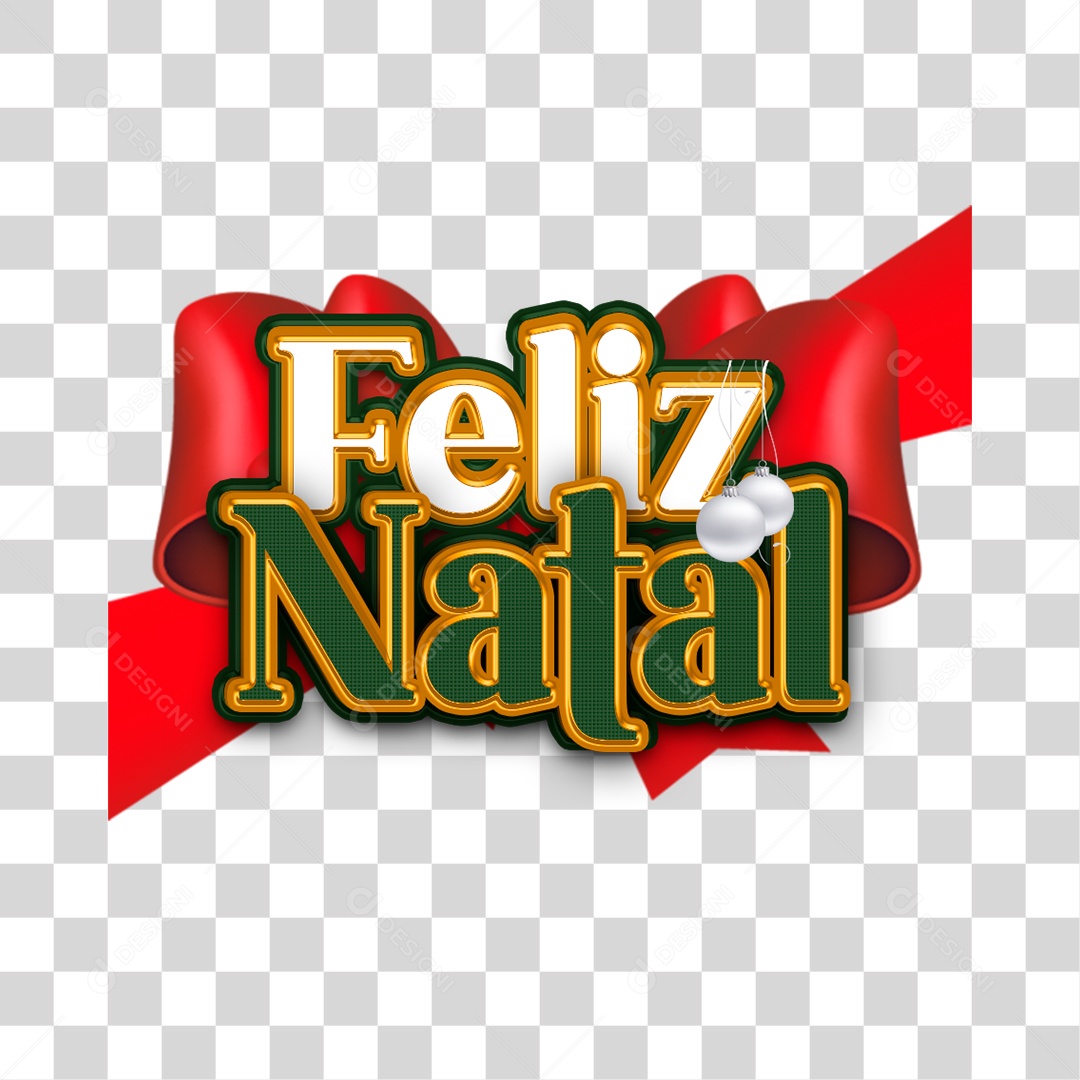 Selo 3D Feliz Natal PNG transparente Sem Fundo