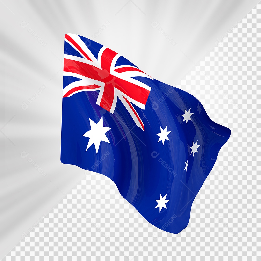 Austrália Bande ira 3D Elemento para Composição PSD
